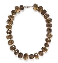 A Smokey Quartz Bead Necklace,