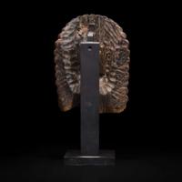 A Nepalese carved wood mask of Bhairava 尼泊尔陪胪木面具 15th-17th century ???????