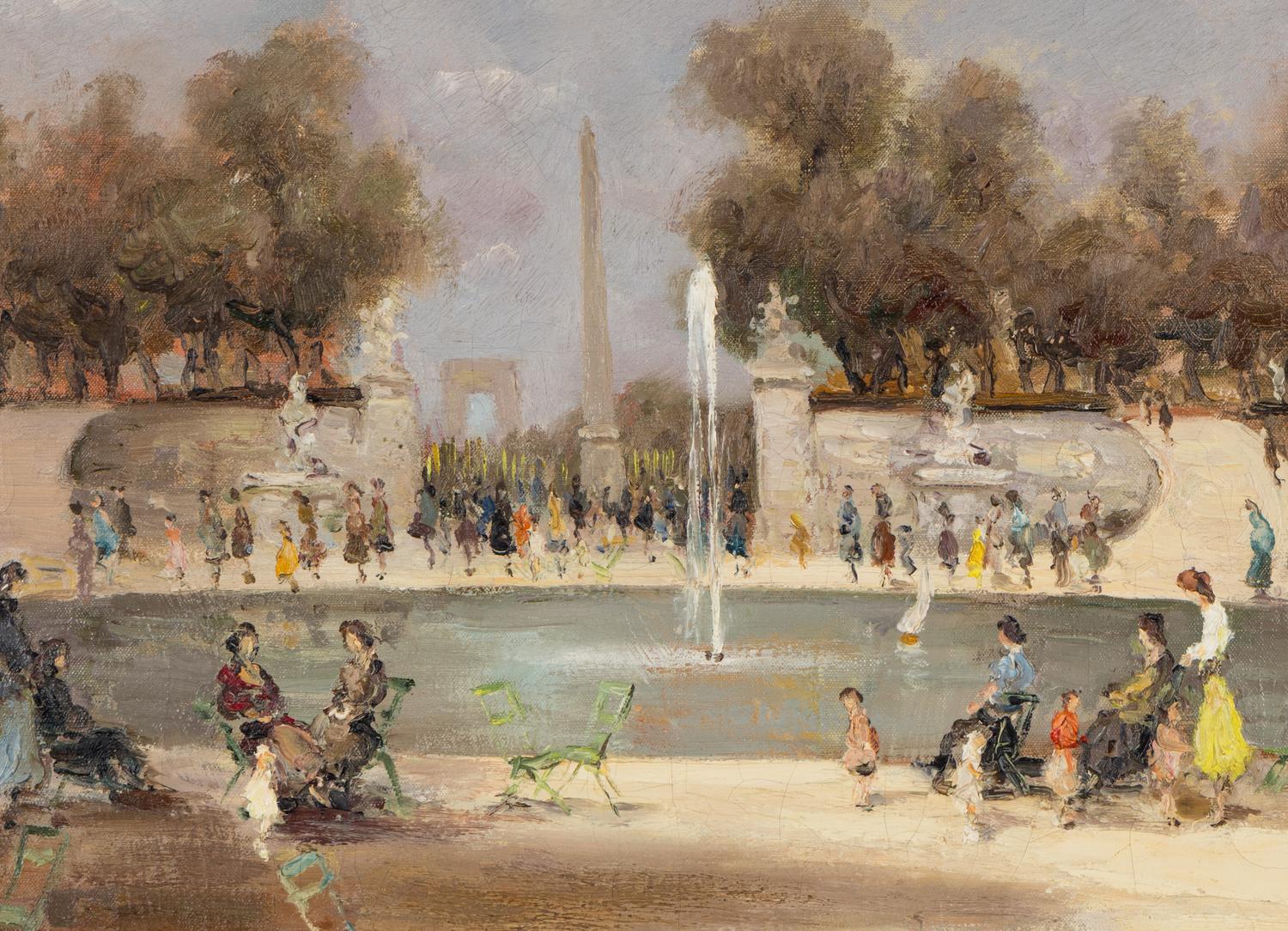 Le Bassin des Tuileries à Paris , 1950