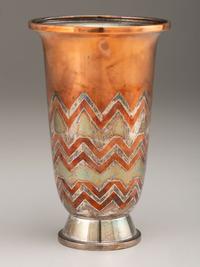 Mixed Metal Art Deco Vase