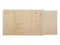 [ENSLAVEMENT & ABOLITION]. A pair of Georgia documents related to the selling of alcohol to African Americans. 1845, 1865.