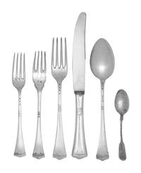 An Austrian Silver Flatware Service