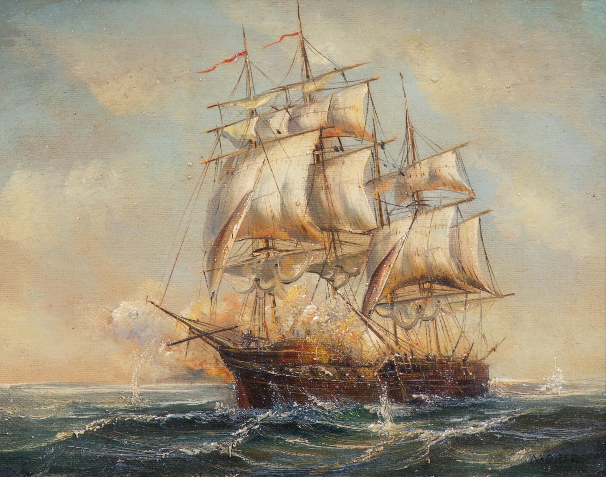 Artist Unknown, (20th Century), Three Masted Sailing Ship