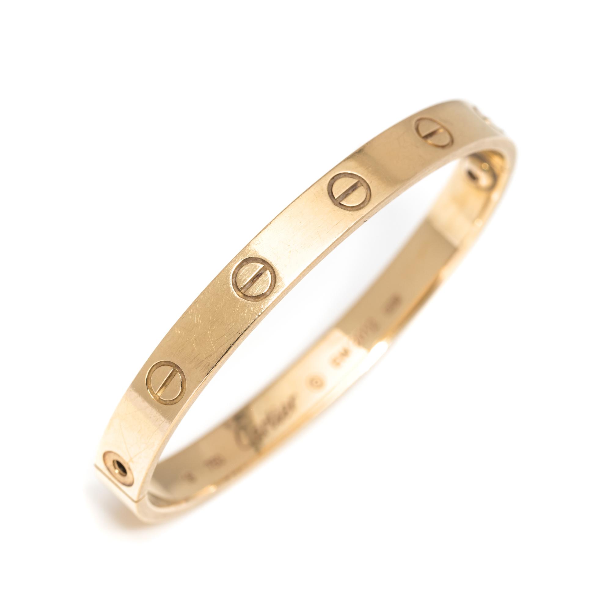 CARTIER, YELLOW GOLD 'LOVE' BANGLE BRACELET