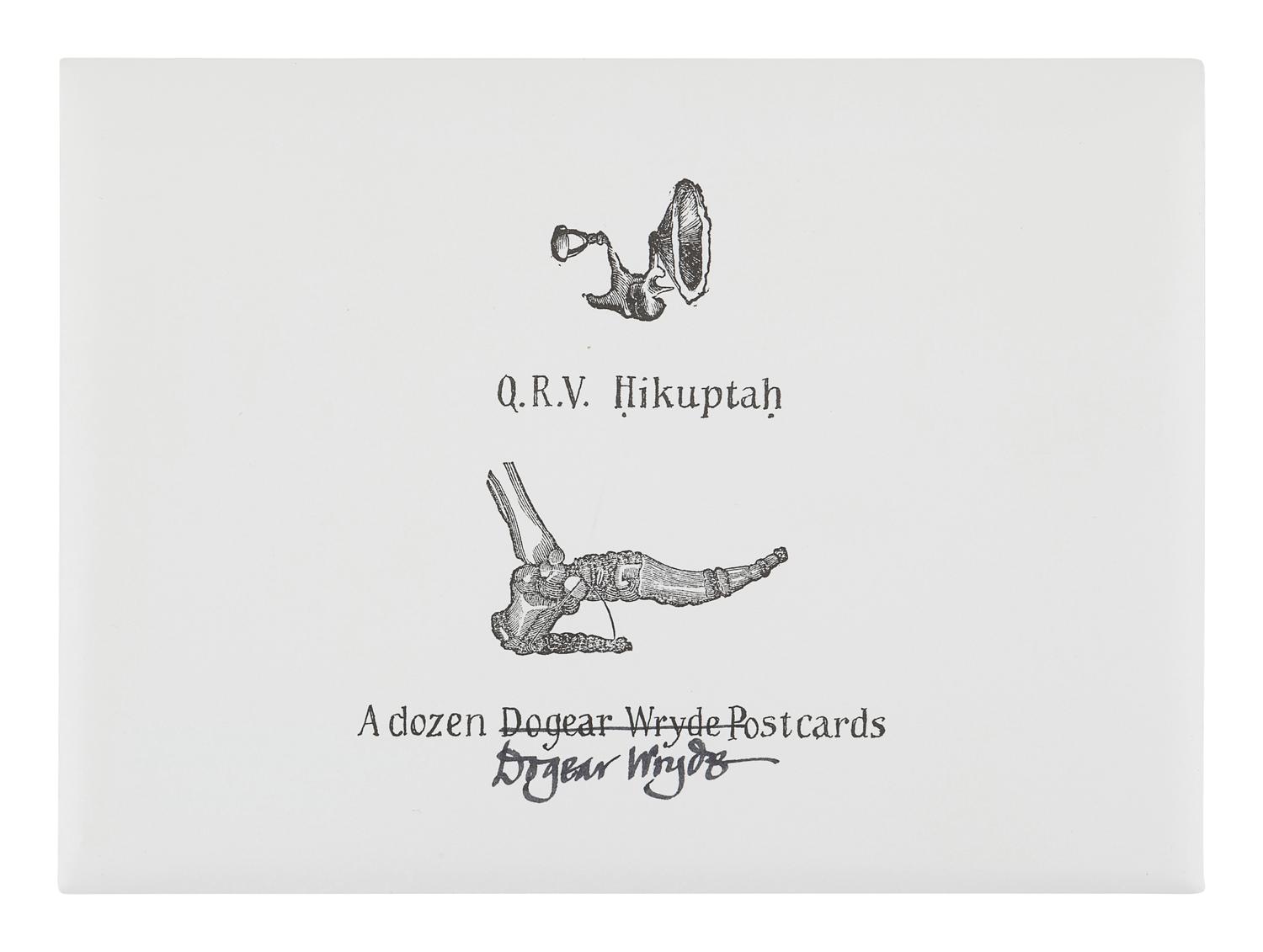 GOREY, Edward (1925-2000). Dogear Wryde Postcards. Q. R. V. Hikuptah . -- Q . R. V. Unwmkd. Imperf. N.p.: n.p., 1996.