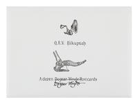 GOREY, Edward (1925-2000). Dogear Wryde Postcards. Q. R. V. Hikuptah . -- Q . R. V. Unwmkd. Imperf. N.p.: n.p., 1996.