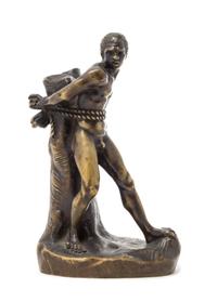 A Continental Bronze Figure Height 7 1/2 inches.