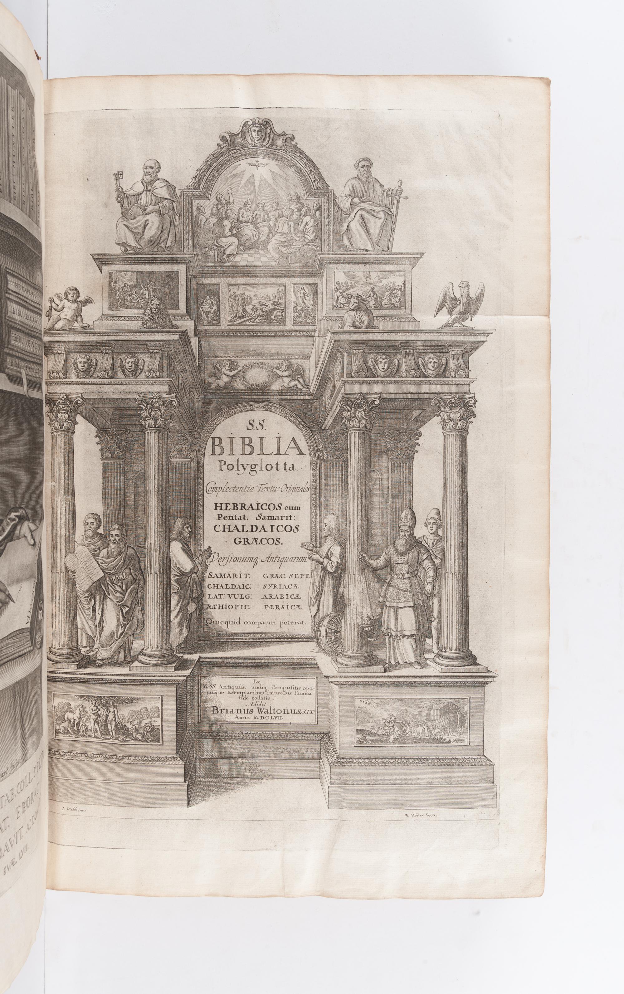 [BIBLE, Polyglot]. Biblia sacra polyglotta . Edited by Brian Walton. London: Thomas Roycroft, 1655-57.