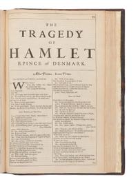 SHAKESPEARE, William (1564-1616). M r. William Shakespear's Comedies, Histories, and Tragedies. Published according to the true Original Copies. Unto which is added, SEVEN PLAYS, Never be for e Printed in Folio . [London: Printed for H. Herringman, E. Brewster, and R. Bentley, 1685.]