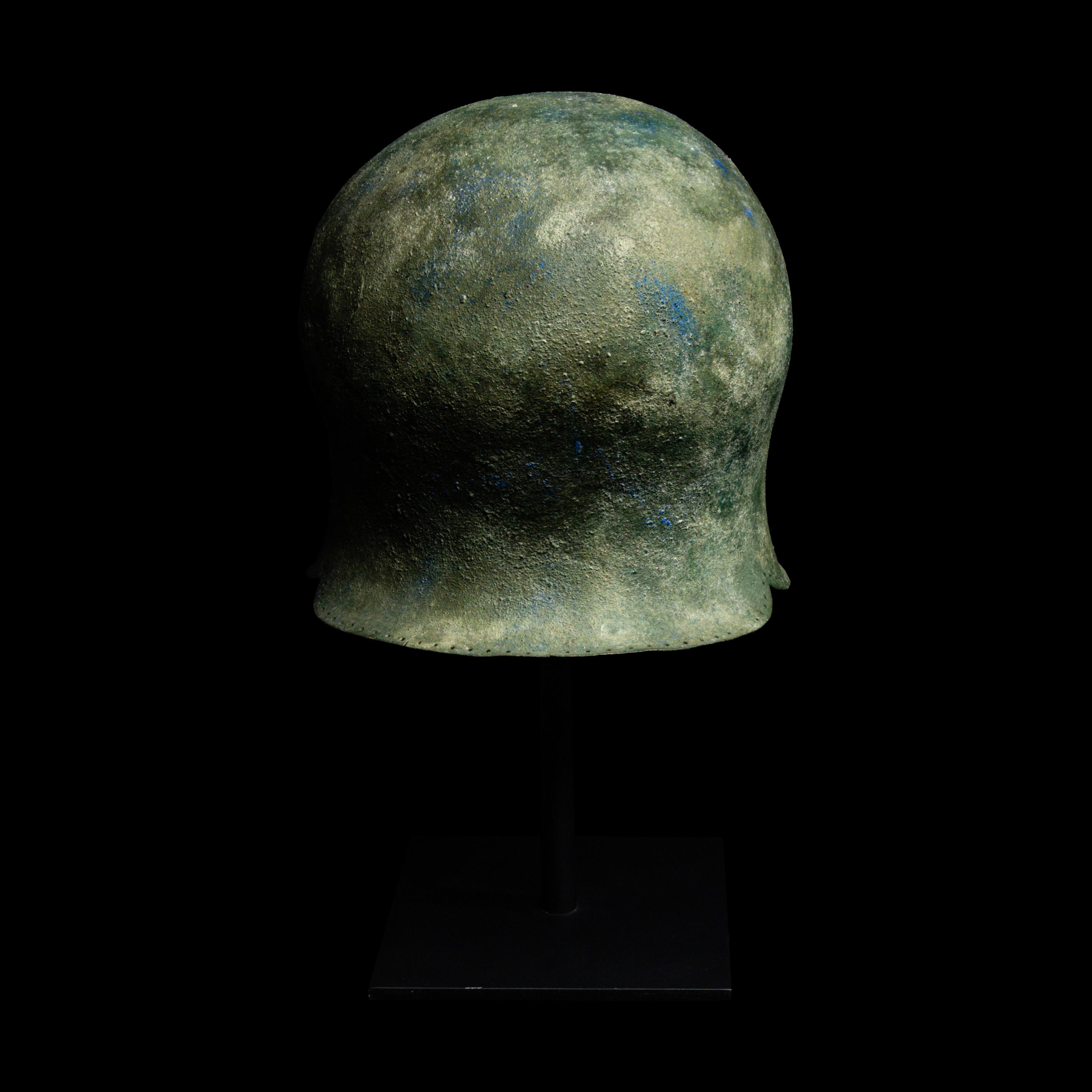 A Greek Bronze Corinthian Helmet