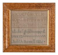 Six Needlework Embroidered Schoolgirl's Samplers