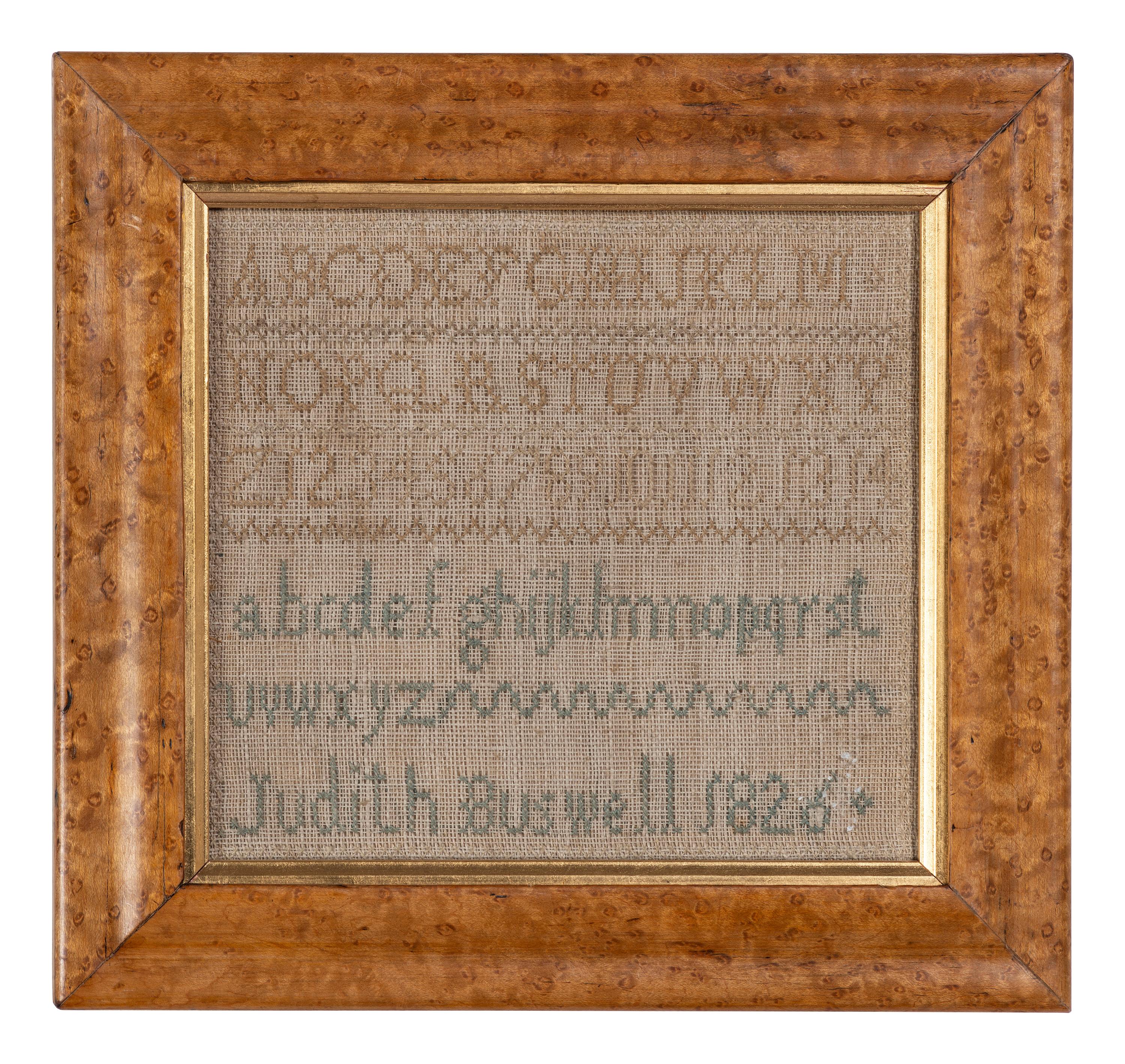 Six Needlework Embroidered Schoolgirl's Samplers