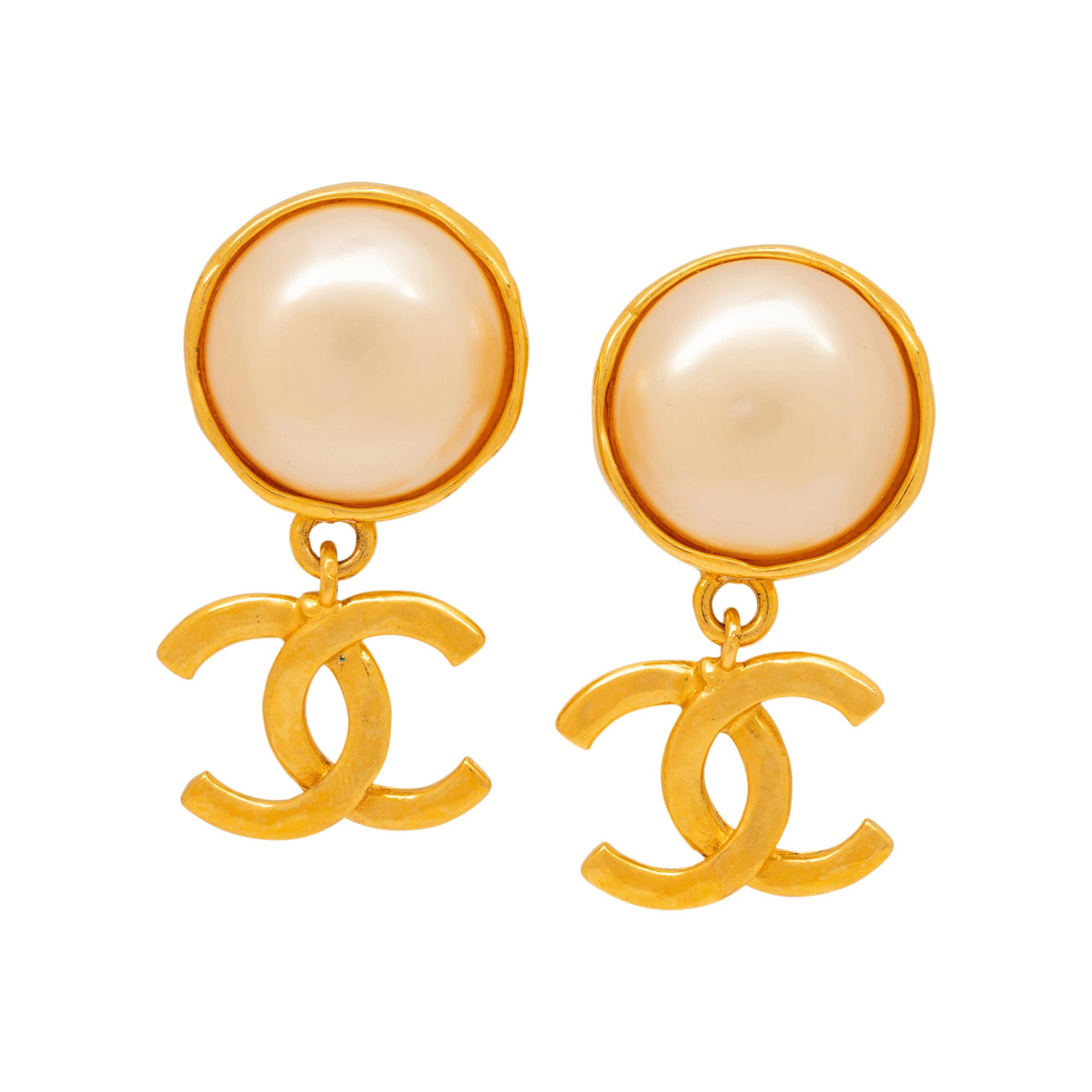 Chanel, CC Drop Ear Clips
