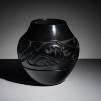 Teresita Naranjo (Santa Clara, 1919-1999) — Carved Blackware Pottery Jar
