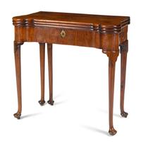 A George III Mahogany Three-Fold Flip-Top Table