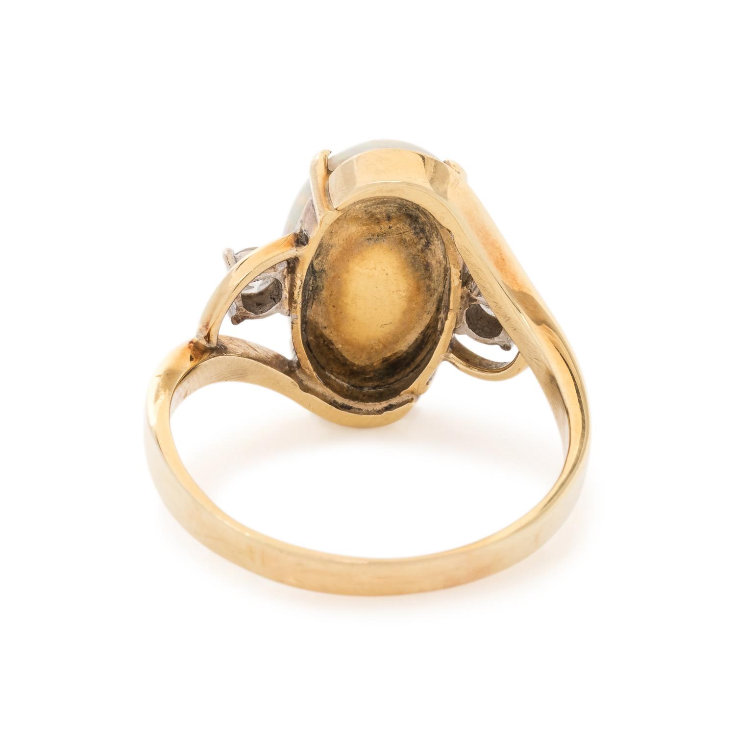 OPAL AND DIAMOND RING