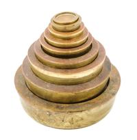 A Set of Nine Brass Sovereign Weights Diameter of largest 6 inches. — WHITEHEAD, MORRIS & CO. LTD AND OTHERS, LONDON, 19TH CENTURY