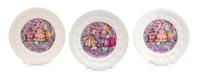 Twelve French Gien Porcelain Cake Plates Diameter 8 1/2 inches. — 20TH CENTURY