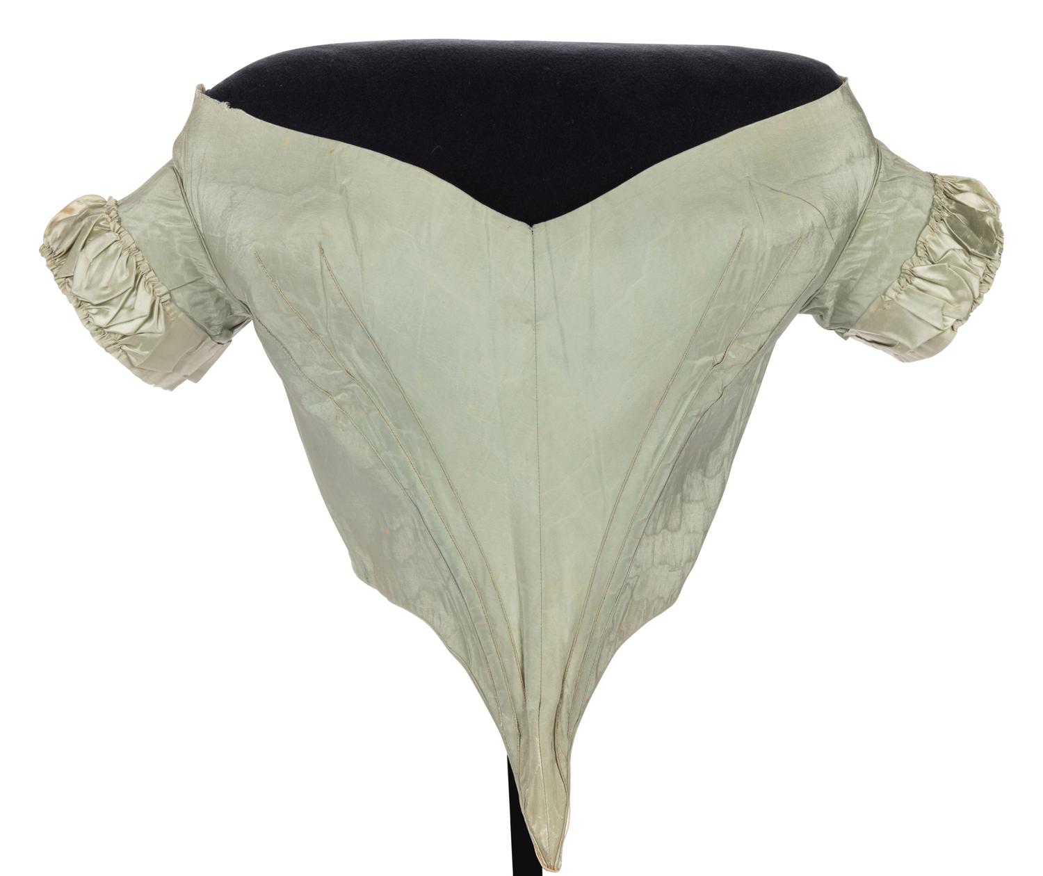 Three Silk Evening Bodices, 1850-60