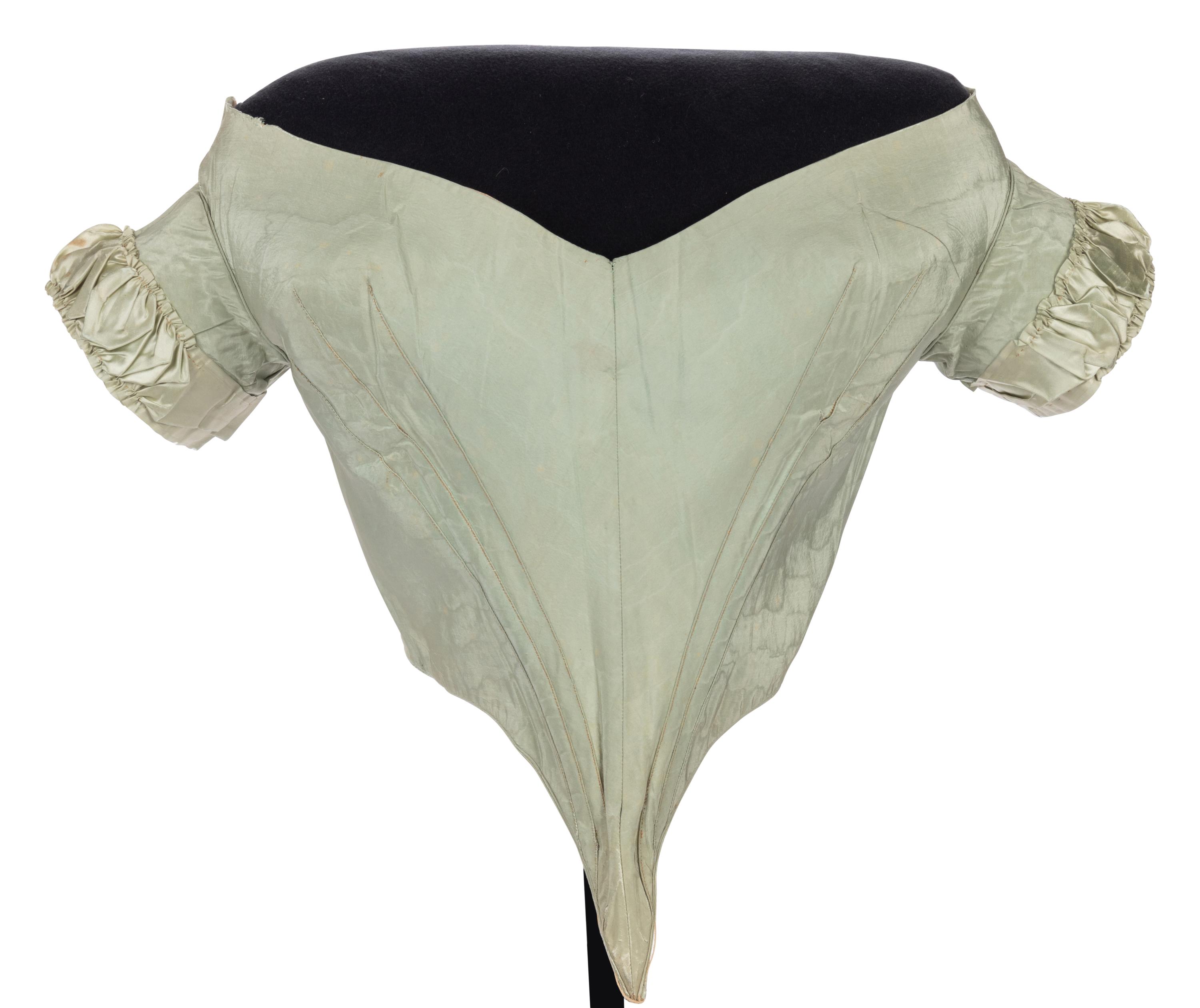 Three Silk Evening Bodices, 1850-60