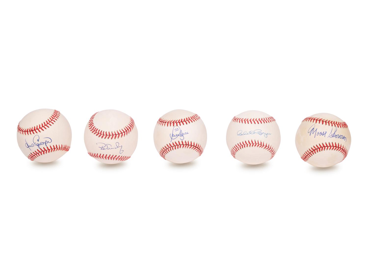 A Group of Over 70 New York Yankees Signed Autograph Baseballs,