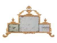 A Continental Giltwood Overmantel Mirror