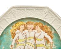 A Set of Three Wedgwood Octagonal Figural-Painted Plates for John Mortlock