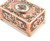 A Continental Gold, Enamel and Jewel-Inset Singing Bird Automaton Box
