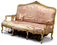 Louis XV-style carved giltwood salon suite 1850-1900
