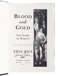 RICE, Anne (1941-2021). A group of 9 works from Rice’s The Vampire Chronicles series, MOST FIRST EDITION, ALL SIGNED OR INSCRIBED, comprising: