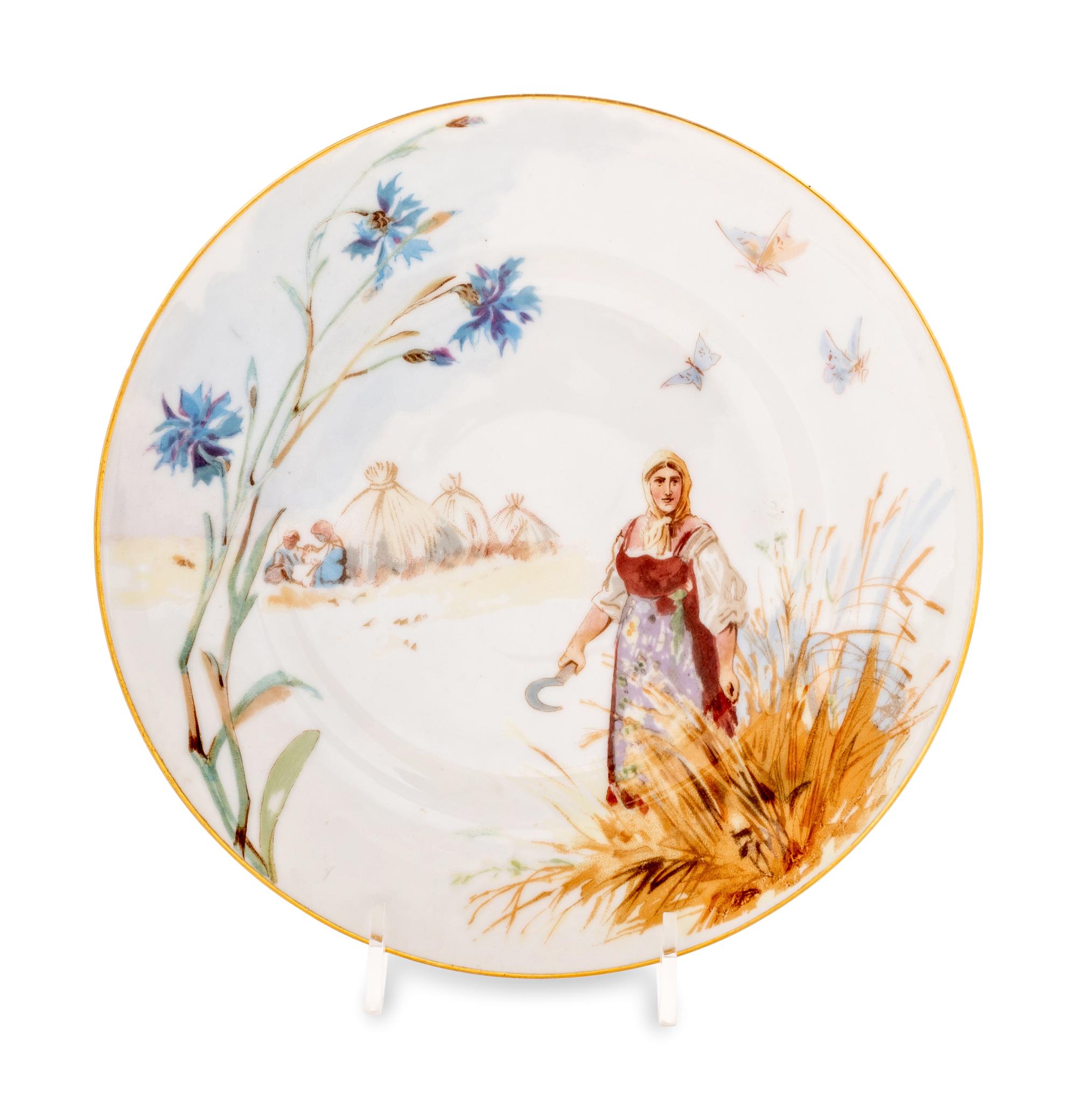 A Nikolay Karazin-designed Kornilov Brothers Porcelain Cabinet Plate