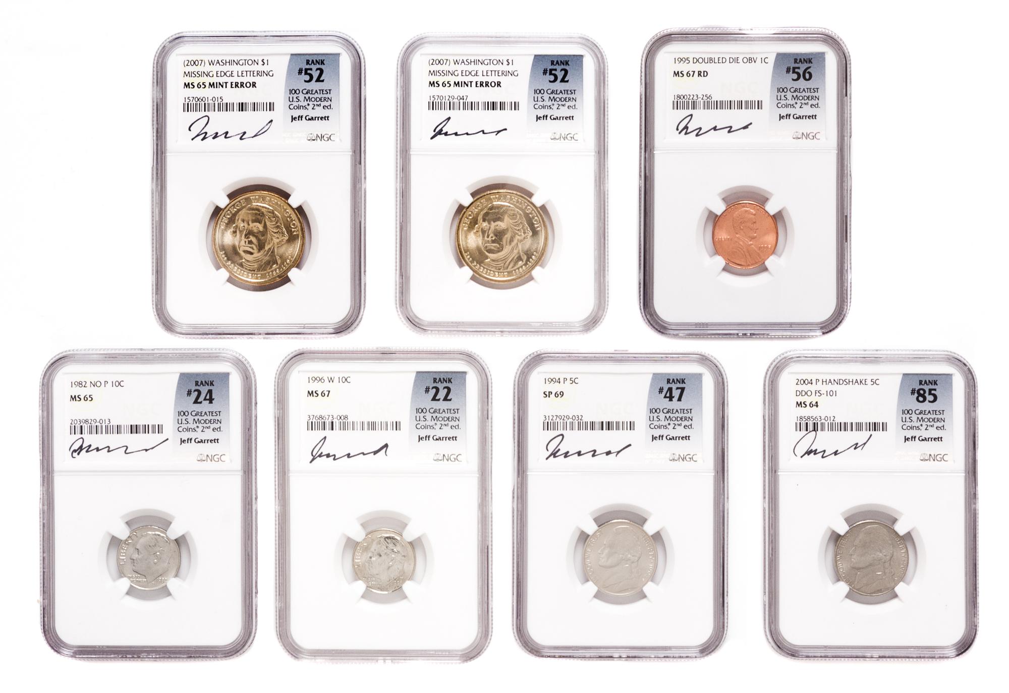A Group of Fifteen United States Coins — 100 GREATEST U.S. MODERN COINS 2ND EDITION