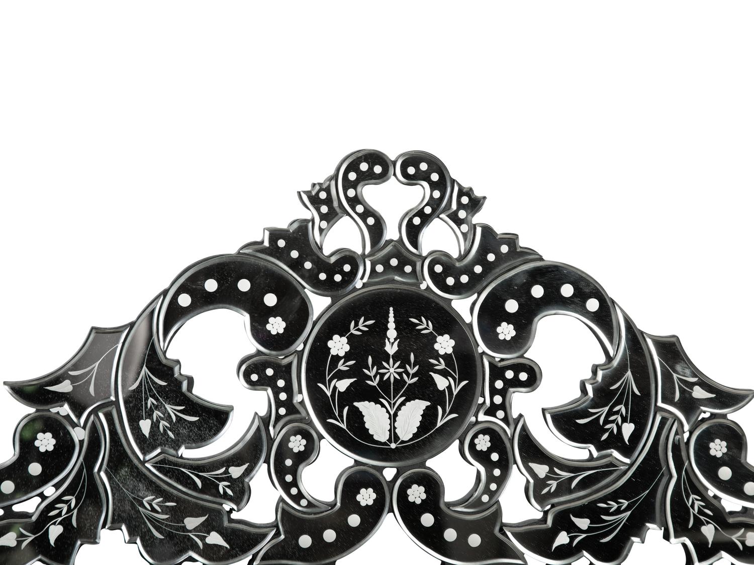 A Venetian Style Etched Glass Framed Rectangular Mirror — 20TH/21ST CENTURY