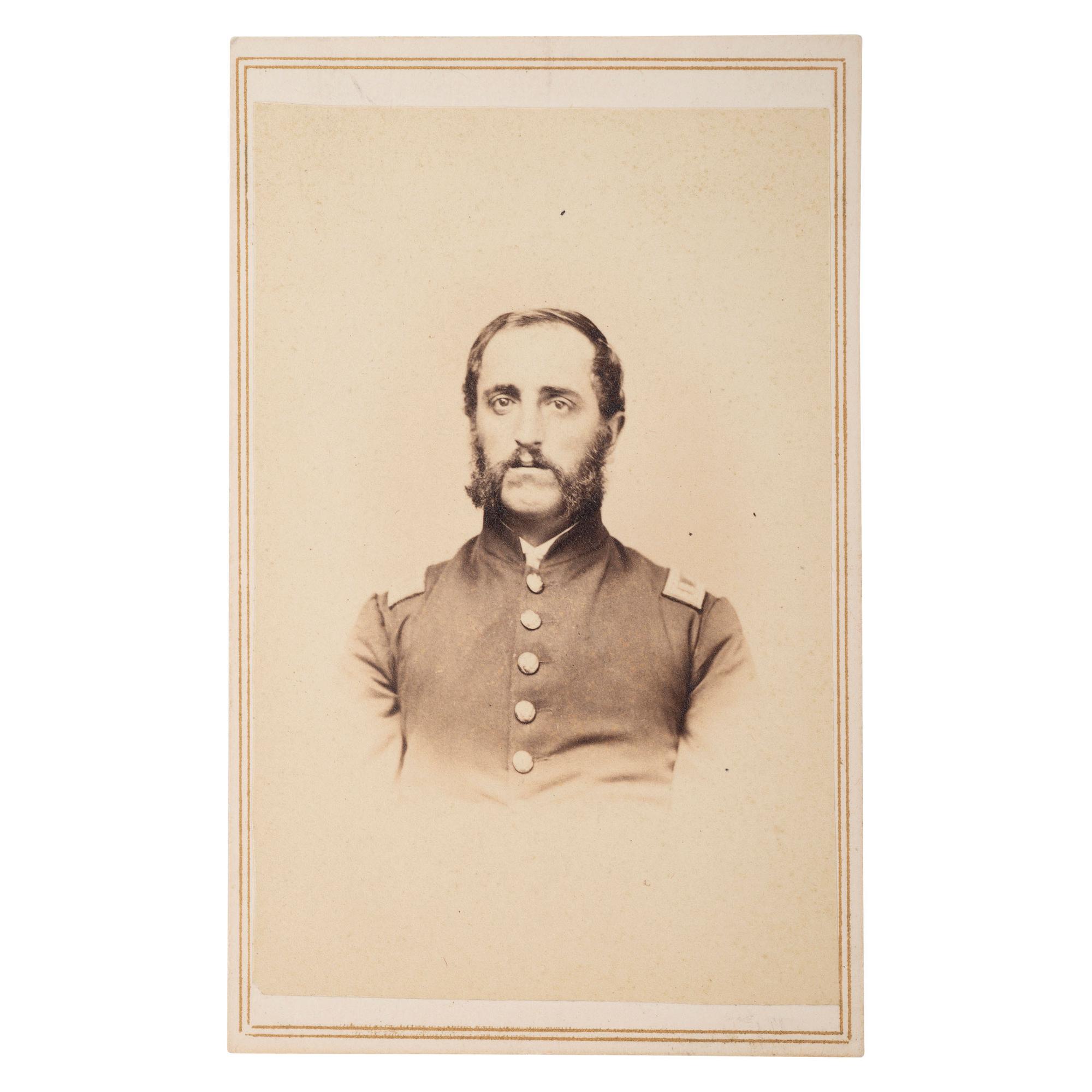 Saurbier Model 1850 Foot Officer's Sword Presented to Lt. J.C. Schoen 8th NY Cavalry & 151 NY Infantry - KIA at Cold Harbor - with CDV
