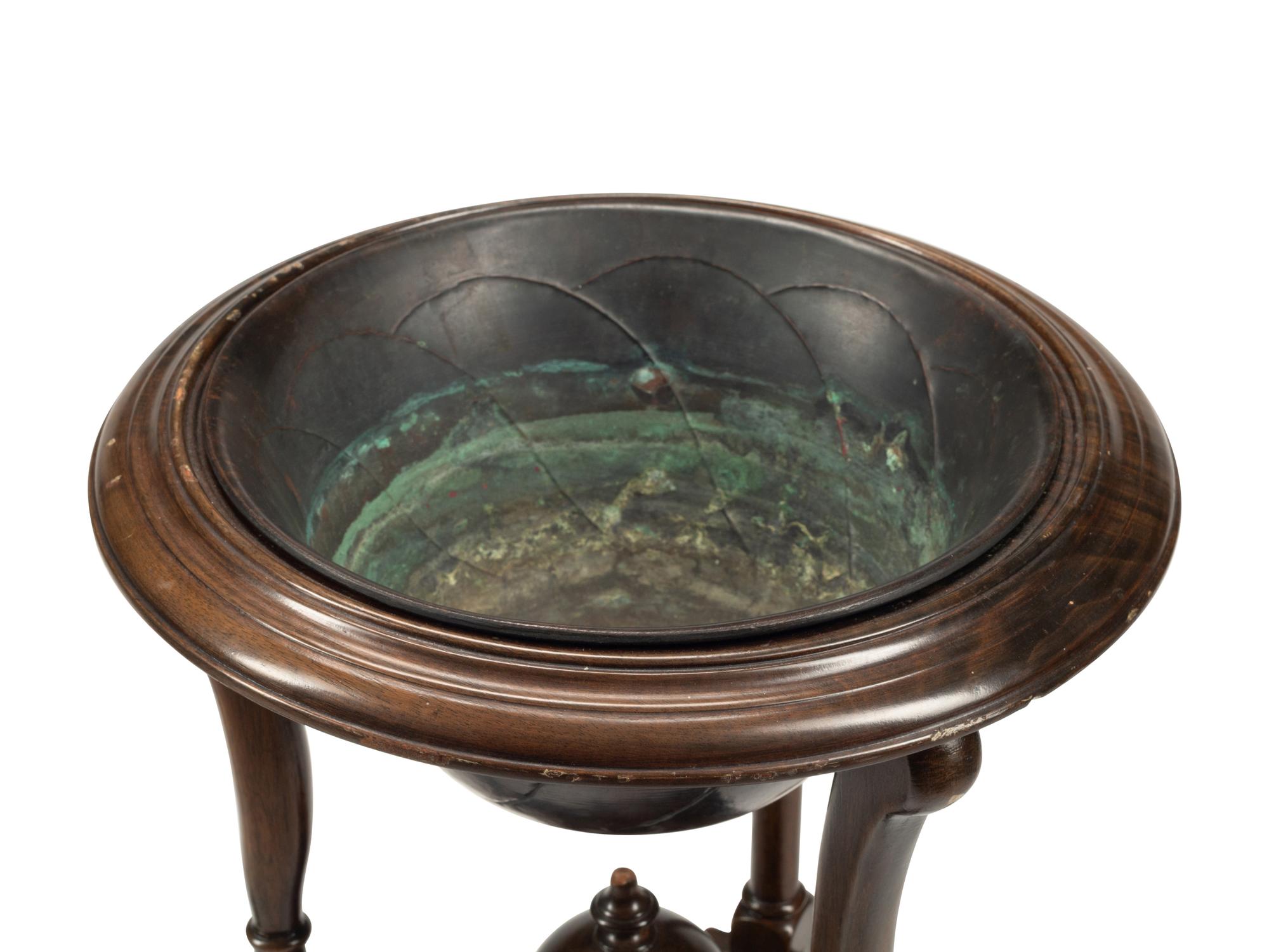A Pair of Georgian Style Walnut Jug and Bowl Stands