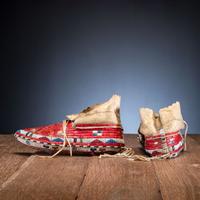 Sioux Fully Quilled and Beaded Moccasins