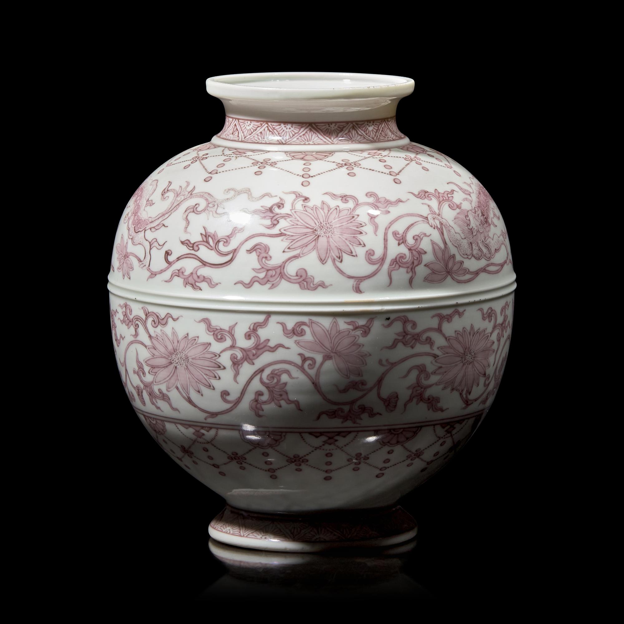 A Japanese Underglaze Red-Decorated Vase, Seifu Yohei III, Meiji Period