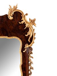 A George II Style Parcel Gilt Mahogany Mirror
