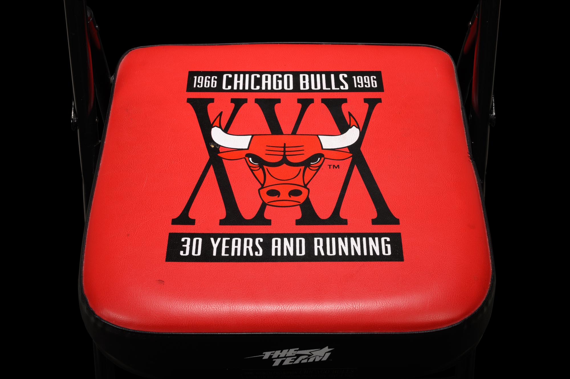 Two Chicago Bulls Michael Jordan "Last Dance" Era United Center Stadium Chairs Including Jordan's Last Season With the Bulls,