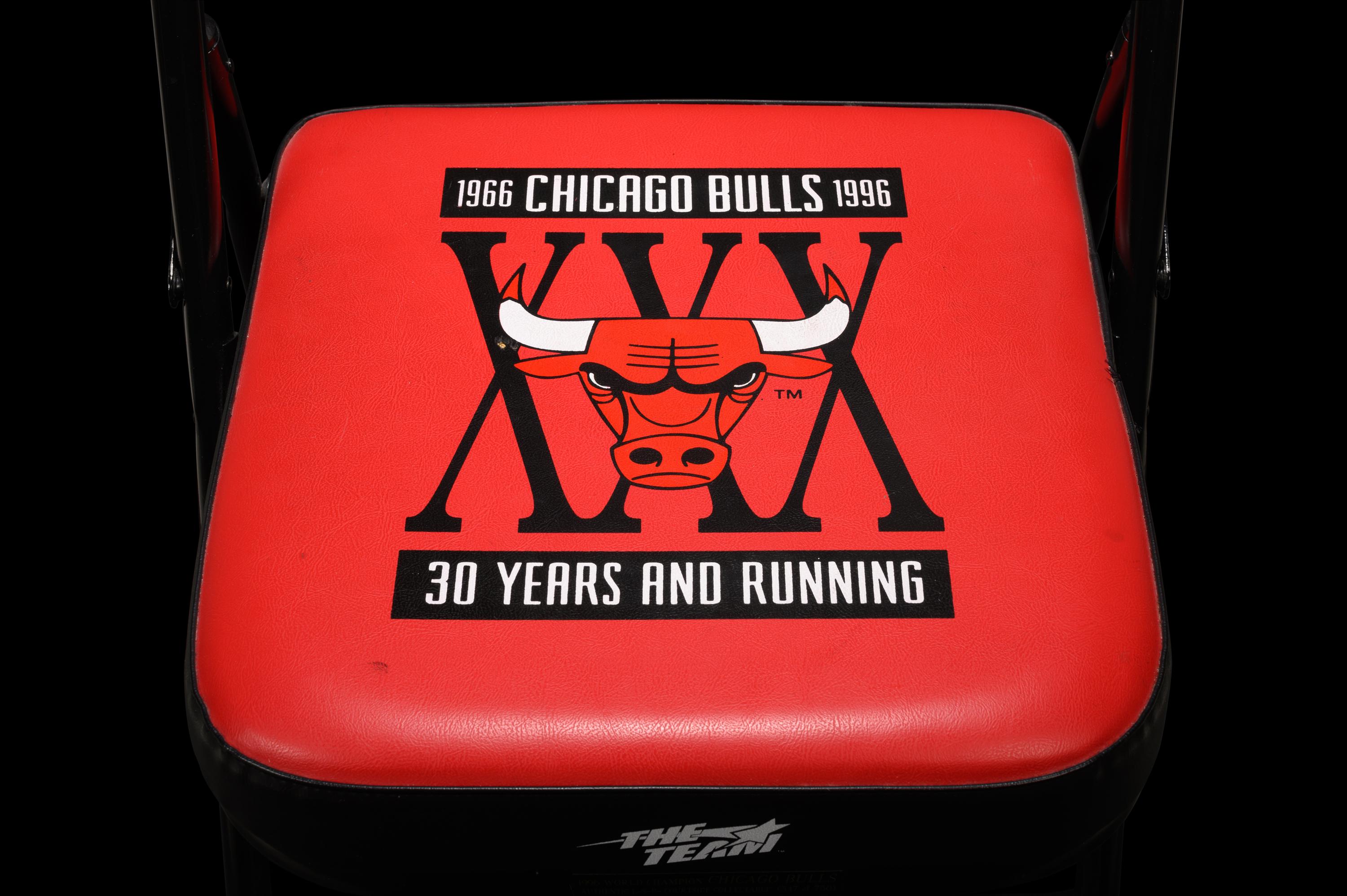 Two Chicago Bulls Michael Jordan "Last Dance" Era United Center Stadium Chairs Including Jordan's Last Season With the Bulls,