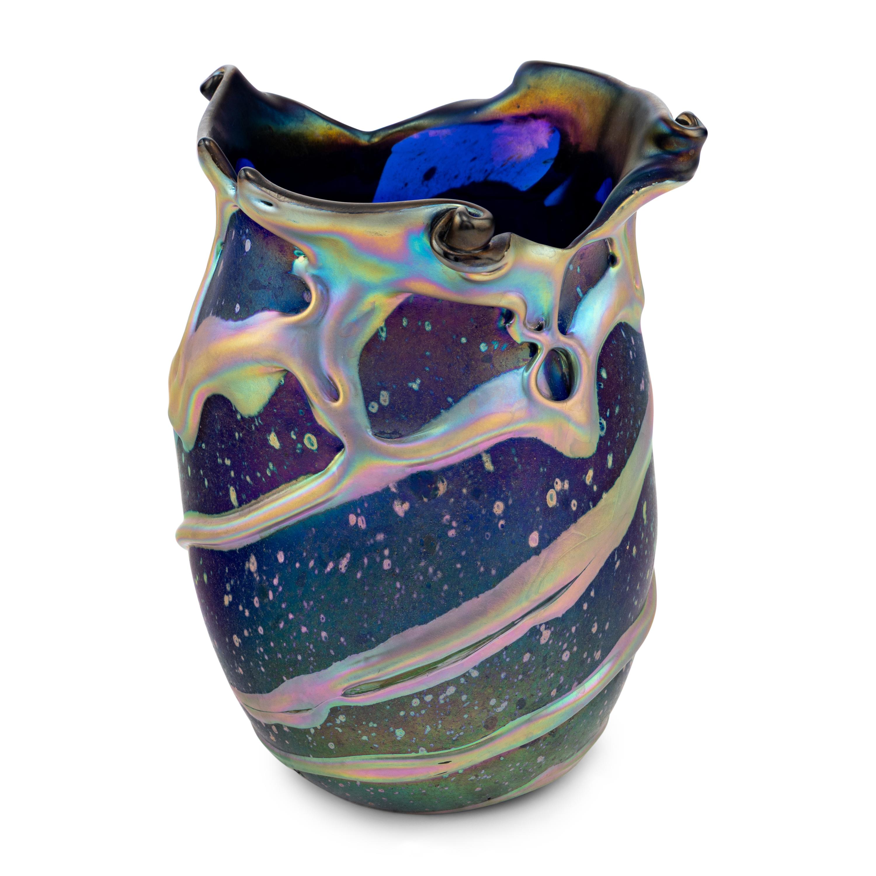 Charles Lotton (American, 1935–2021) — Vase, Blue Lava, 2011