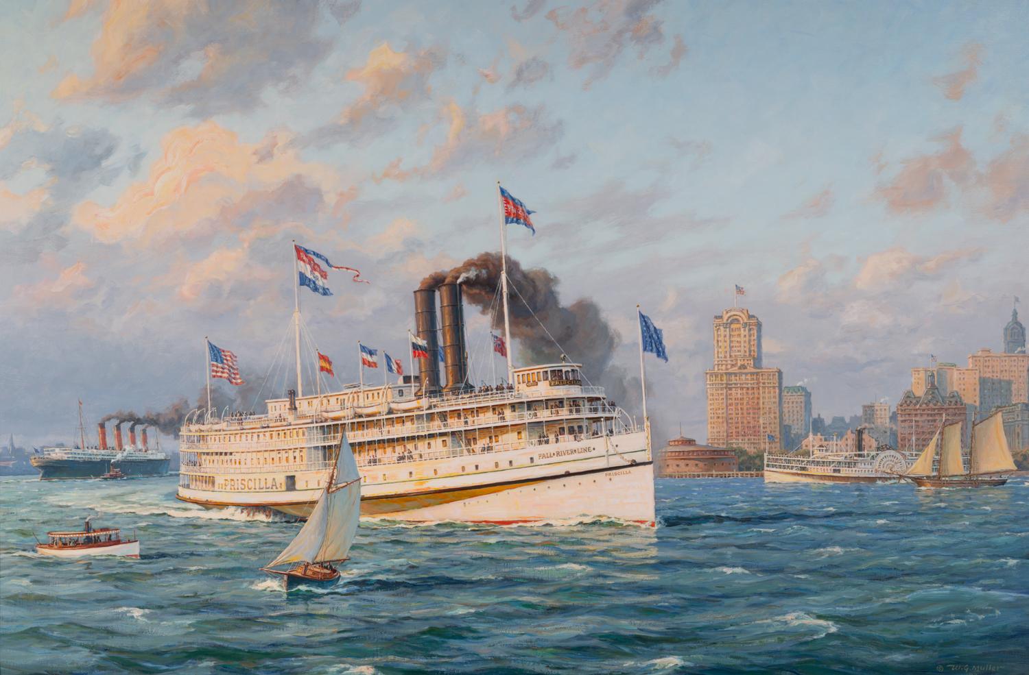 The Fall River Line Steamer "Priscilla ," of 1894 , 1983