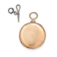 M.J. TOBIAS, GOLD-FILLED OPEN FACE POCKET WATCH