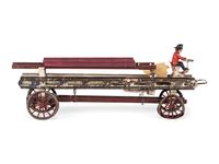 Two Pressed Steel and Tin Toy Fire Trucks