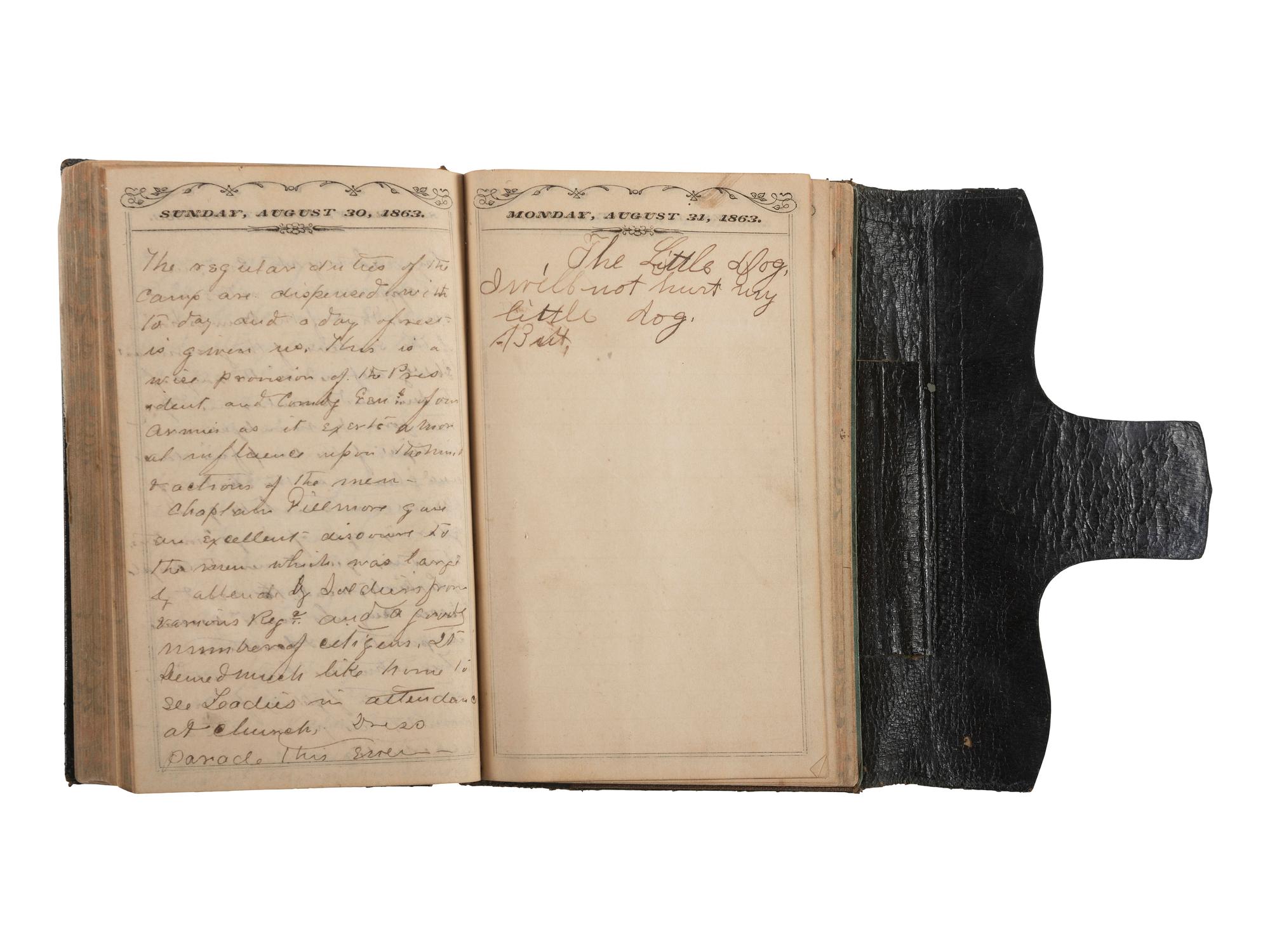 [CIVIL WAR]. Diary of Jesse B. Connelly, 31st Indiana Regiment, including description of the Second Battle of Murfreesboro (or Battle of Stones River).