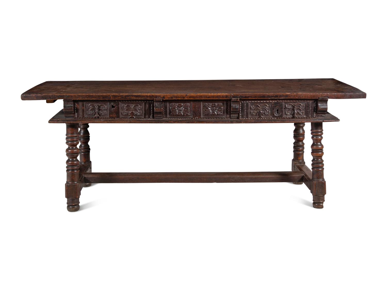 A Spanish Walnut Refectory Table
