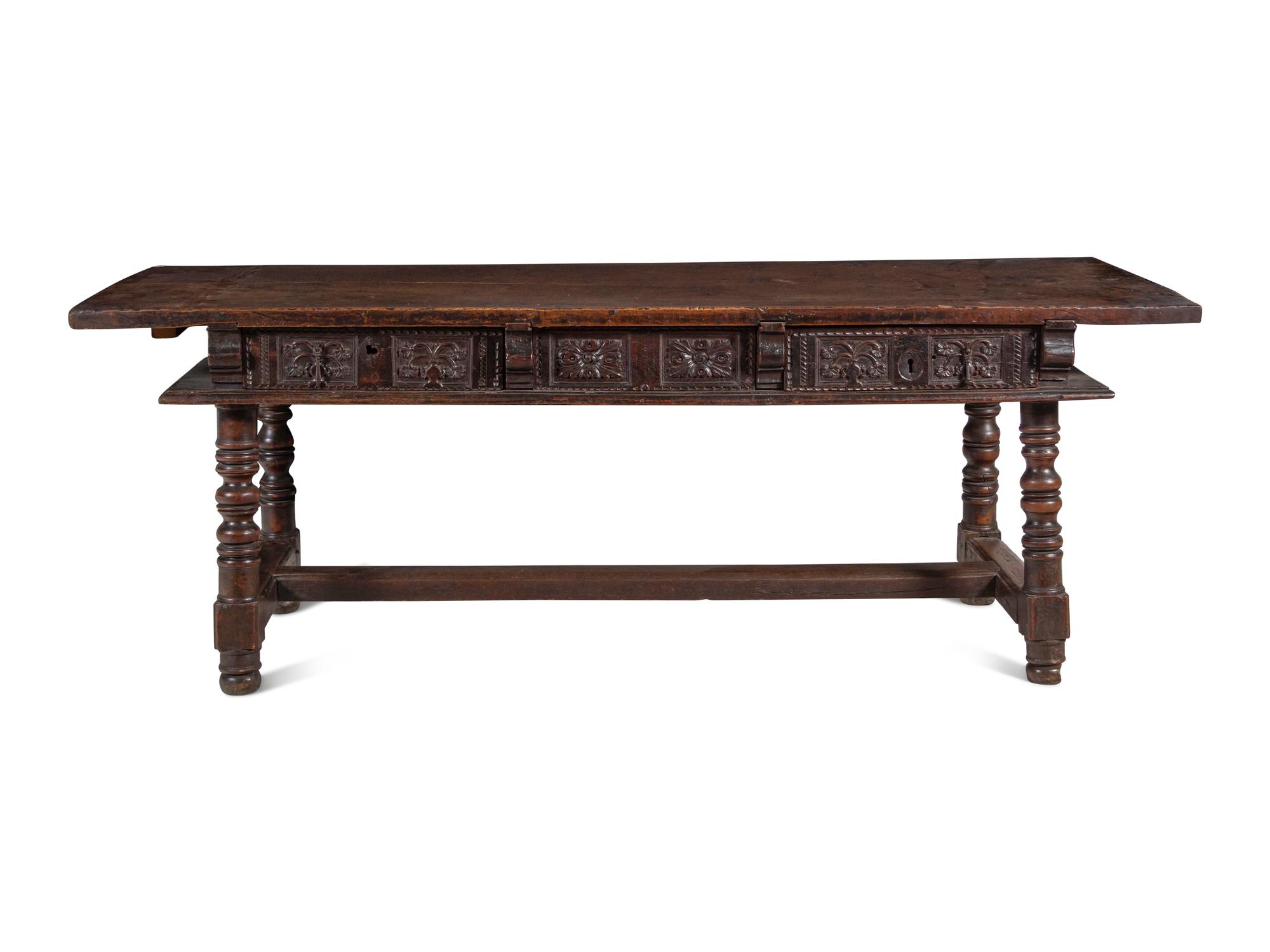 A Spanish Walnut Refectory Table
