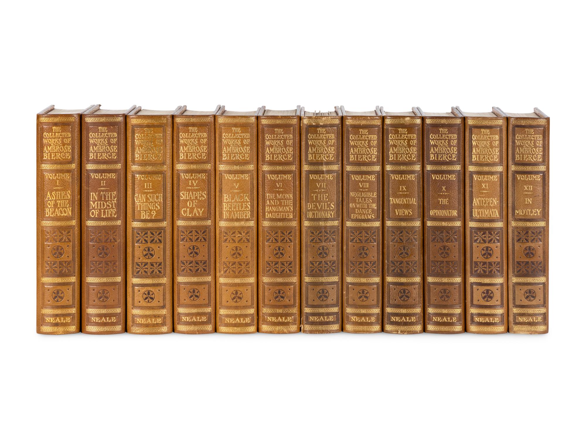 BIERCE, Ambrose (1842 - ca 1914?). The Collected Works . New York & Washington: The Neale Publishing Company, 1909-1912.