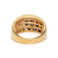H STERN, DIAMOND AND SAPPHIRE RING