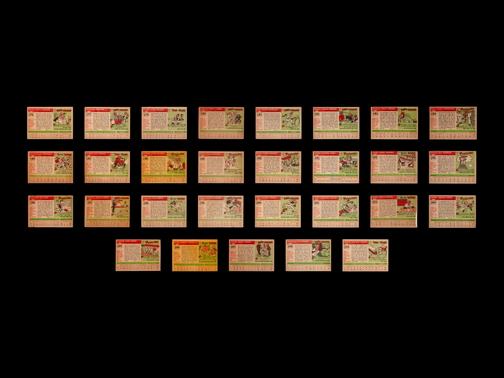 A Near Set of 1955 Topps Baseball Cards (198/206)